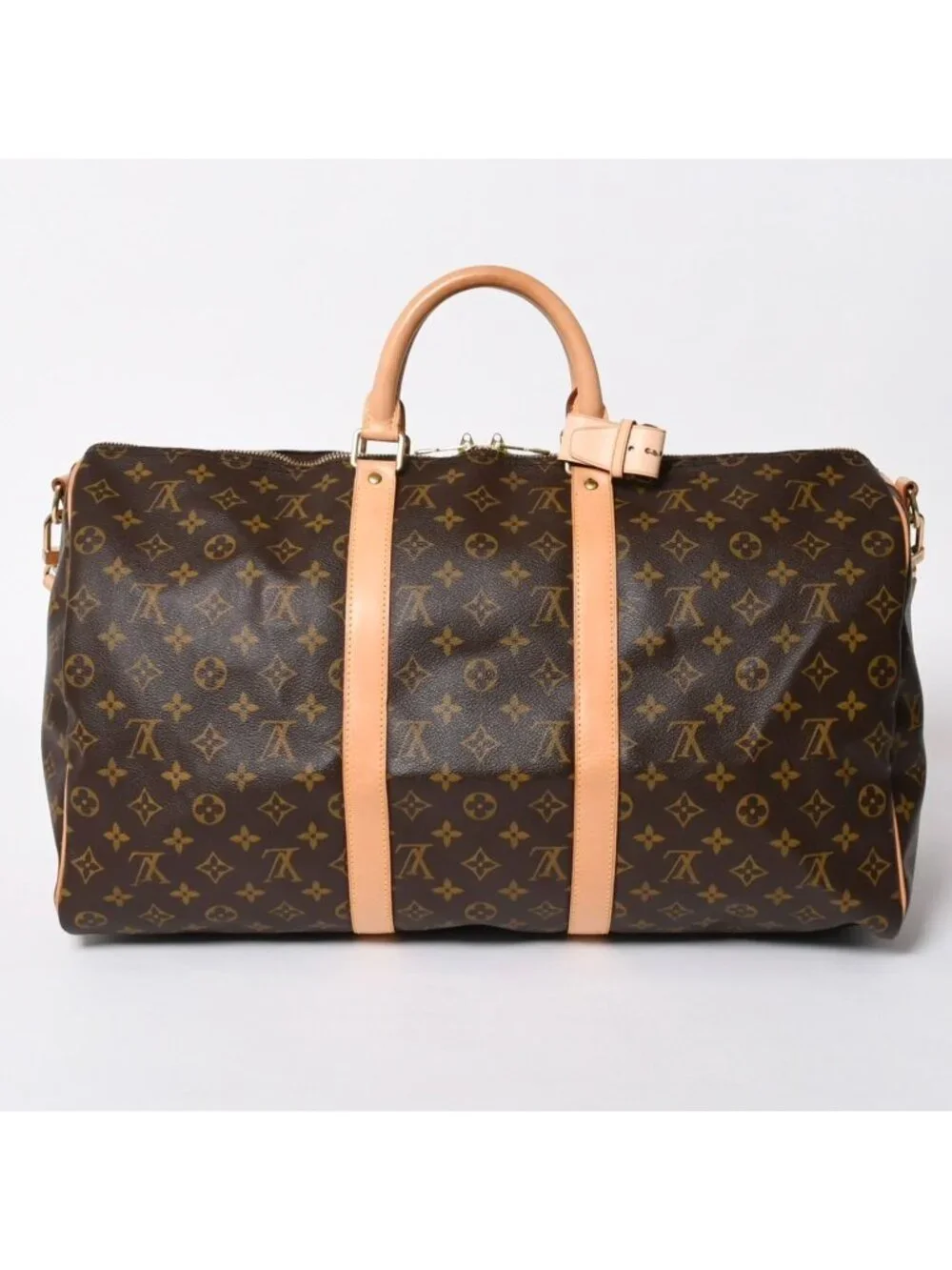 Louis Vuitton Monogram Keepall Bandouliere 50 Brown Boston Bag